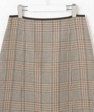 J.PRESS LADIES L 【リバーシブル】リバーチェック スカート ベージュ系
