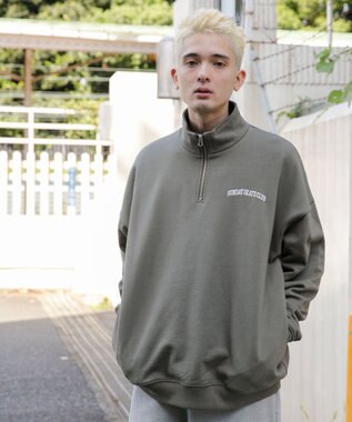 WEGO ヘビーウエイトハーフZIPワンポイントPO カーキ