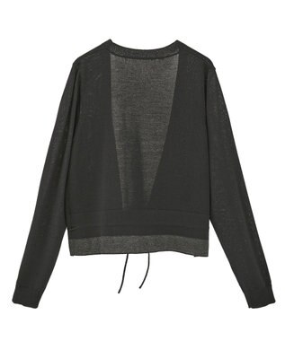 YECCA VECCA ドロストデザインカーディガン Black