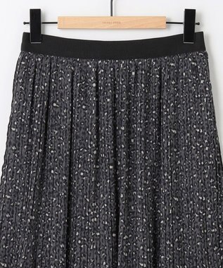SHARE PARK LADIES レオパードプリーツスカート ライトグレー系5