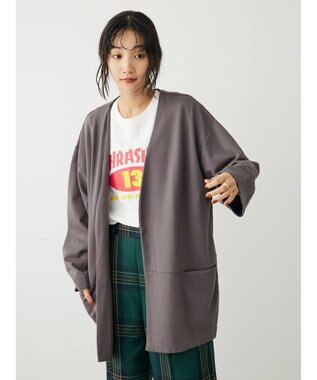 CRAFT STANDARD BOUTIQUE ポンチノーカラージャケット Charcoal Gray