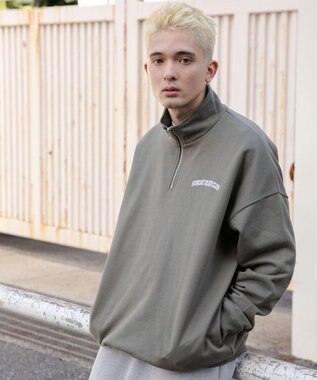 WEGO ヘビーウエイトハーフZIPワンポイントPO カーキ