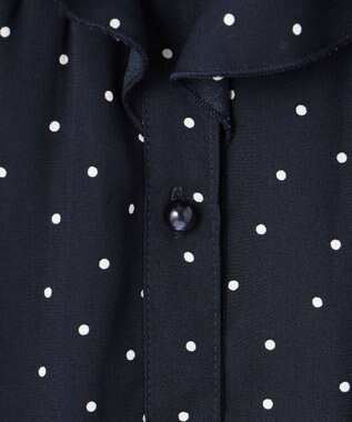 組曲 KIDS 【150-160cm】ラッフルドット ブラウス ネイビー系5