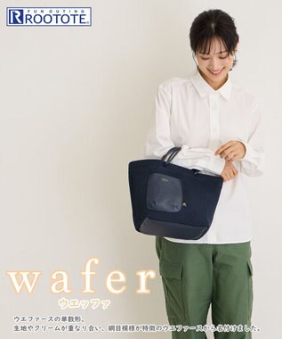 ROOTOTE 1164【手洗い可能】SC.デリ.ウエッファ.プレーン-A 01：ネイビー