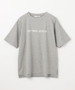 ANY 【汗ジミ防止加工】シルケットスムース半袖ロゴTシャツ トップグレー