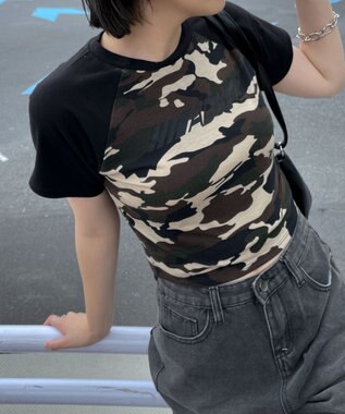 WEGO パイピングラグランT ブラックその他