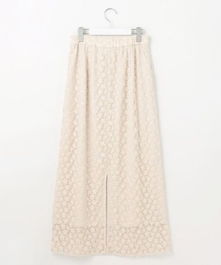 自由区 【カトリエムブーケ】Fleurs flottantes フラワーモチーフスカート エクリュ