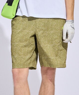 PW CIRCULUS 【MEN】ドライタッチ エレファント総柄プリントショートパンツ ゴルフ カーキ系5