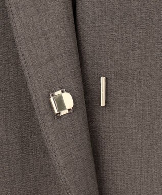 ANY SIS S 【WEB限定】ウーステッドエステル クルーネック ジャケット モカグレー