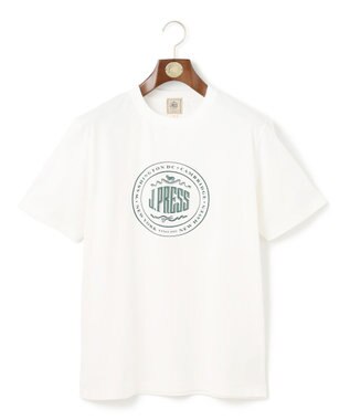 J.PRESS MEN 【WEB限定】オーバルロゴ Tシャツ ホワイト系