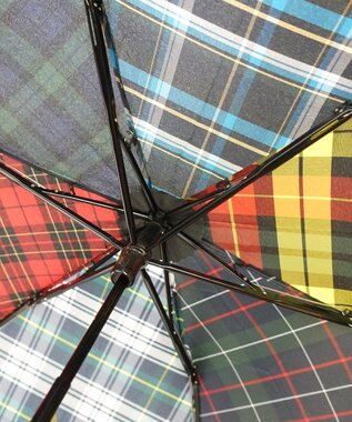 +RING UNISEX プラスリング 簡単開閉式折傘55cm CHK T1399 マルチカラー