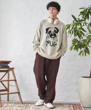 WEGO オーバーフィットジャガードプルオーバー 柄4