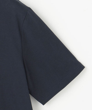 ANY SIS L 線画×刺繍ロゴ Tシャツ ネイビー×サロン