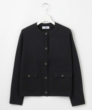 J.PRESS LADIES L 【WEB限定・洗える】WORSTED WOOL クルーネック カーディガン 【WEB限定】ブラック系