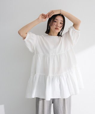 Green Parks ・ＥＬＥＮＣＡＲＥ　ＤＵＥ　ティアードチュニック Off White