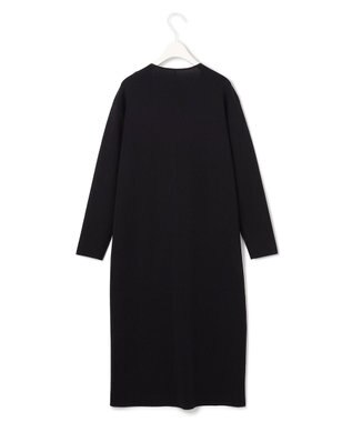ICB L 【洗える】 シンセティックフルニードル Vネックワンピース ブラック系