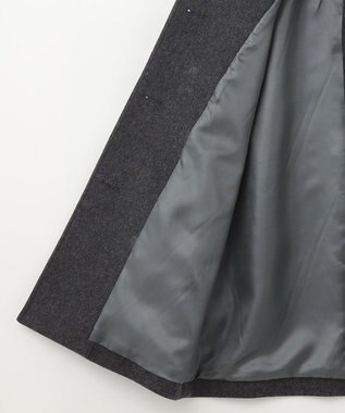 J.PRESS LADIES L ショートビーバー スタンドカラー コート グレー系