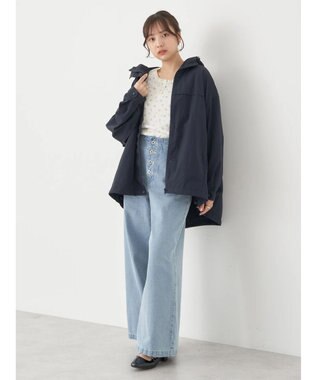 earth music&ecology アイレットジャガードタイトプルオーバー Blue