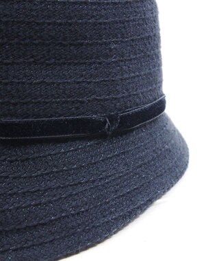 石田製帽 ベルベットリボン ブルトン ブラック