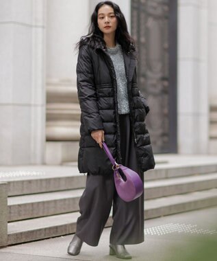 組曲 ライトタフタロング ダウン ブラック系