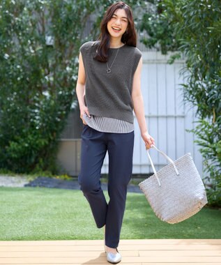 ANY L ギマノースリーブニット チャコール