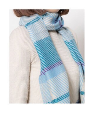 UNBILLION カシュネ cache nez / エッフェルチェックマフラー ライトブルー