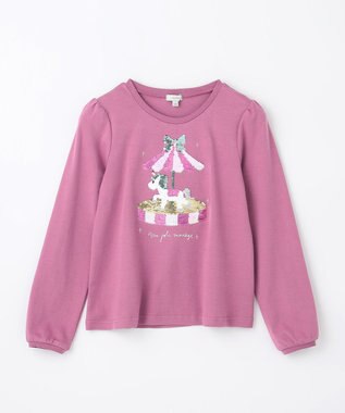 ANY KIDS ミラクルスパンコール Tシャツ ローズ