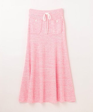 GRACE CONTINENTAL ネップツイードニットスカート ピンク