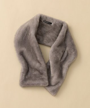 23区 フェイクファー ティペット グレー系