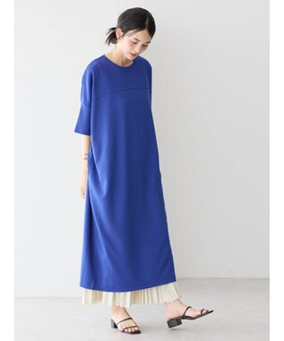 AMERICAN HOLIC 接触冷感カットジョーゼットボックスワンピース Blue