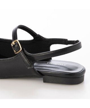 MODE ET JACOMO <noyau>ポインテッドトゥバックベルトパンプス ブラック