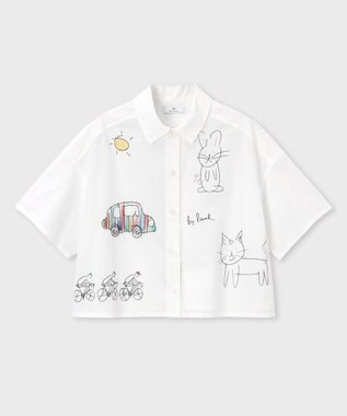 Paul Smith Drawn by Paul ドゥードゥル 半袖シャツ ホワイト