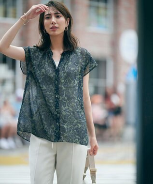 23区 S 【洗える】ドライダブルサテン ドロスト パンツ アイボリー系