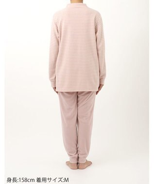 ワコール／睡眠科学 パジャマ 長袖 長ズボン ルームウェア 吸湿発熱性(本体) メンズパジャマあり(YGW464) 上下セット かぶりタイプ YDW463 睡眠科学／ワコール ピンク