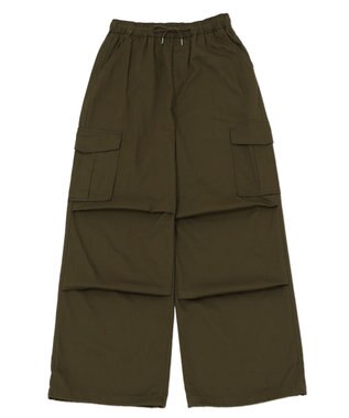 WEGO 【ウエストゴム/XSSMサイズ展開】ツイルイージーカーゴパンツ カーキ