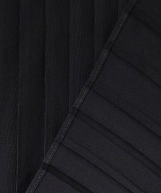 ICB L シフォンプリーツコンビ カットソー ブラック