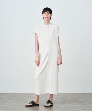 ATON 50/2 NATURAL DYE ORGANIC COTTON | バンドカラードレス WARM WHITE