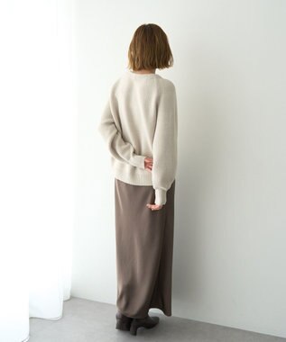 YECCA VECCA サテンフレアスカート Brown