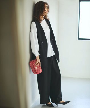 23区 GIOLICA ツイード ショルダーバッグ レッド系