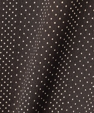 J.PRESS LADIES L 【洗える】ドットデシンプリント ピンタック ワンピース ダークブラウン系