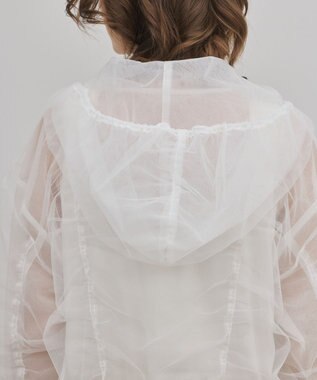 GRACE CONTINENTAL チュールパーカー ホワイト