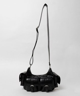 WEGO 金具デザインポケットショルダー ブラック