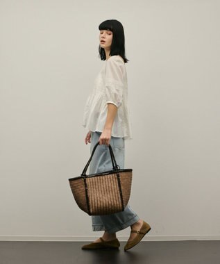 GRACE CONTINENTAL レースコンビピンタックブラウス ホワイト