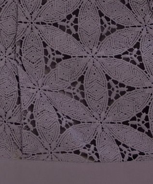 Tiaclasse L 【洗える】花柄レースマーメイドスカート モカ