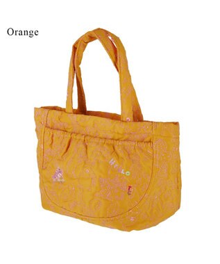 森のどうぶつ刺繍 トートバッグ, オレンジ, FREE