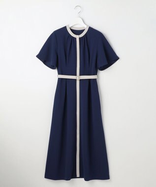 ANY SIS L バイカラー ワンピース ネイビー×ライトグレー