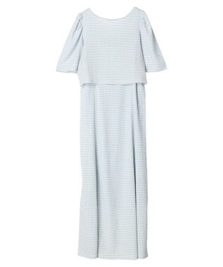 earth music&ecology ＳＥＴ２点ドロストプルオーバー＋キャミワンピース Check Sax