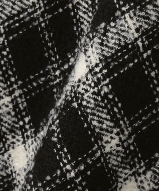 ANY SIS S 【低身長企画】ツイードチェックフレア スカート ブラック系