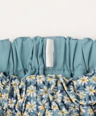 組曲 KIDS 【150-160㎝】モノトーンフラワーコーデュロイ キュロット ブルー系5