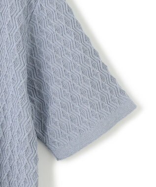 JOSEPH HOMME 【洗える】ドライコットンリンクス　半袖クルーネックニット スカイブルー系